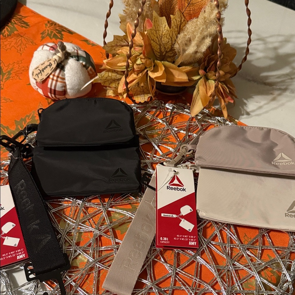 Reebok Black and Tan Crossbody Bags